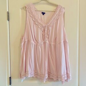 Torrid Sleeveless Lace Blouse